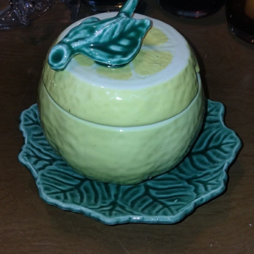 Vintage lemon sugar bowl